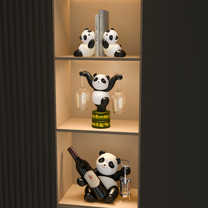 Lindo Porta Botellas de Vino con Forma de Panda, Adorno para Sala de Estar, Aparador, Regalo de Inauguración de Casa - Product Image 4