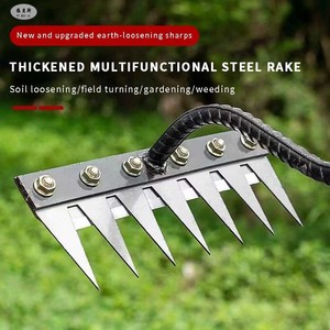Vente en gros de râteau <span class=keywords><strong>à</strong></span> 6 dents outils de désherbage en acier au manganèse dur ferme familiale outils <span class=keywords><strong>à</strong></span> main pour creuser le sol - Product Image 2