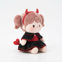 Poupée en peluche personnalisée de fille démon anime, entièrement conçue à partir de votre esquisse de personnage exclusif, jouet en peluche multi-pièces personnalisé pour Halloween