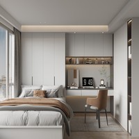 Ensemble de meubles de chambre à coucher de haute qualité, respectueux de l'environnement et durable, armoire en bois tatami, lit - Hôtel/appartement