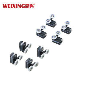 Chất lượng cao Nhôm đóng Khung vít Con lăn xử lý hệ thống đường sắt vuông tắm cửa phần cứng mà không cần kính - Product Image 3