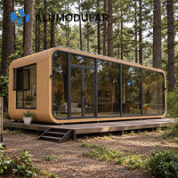 Bâtiment modulaire commercial préfabriqué en structure aluminium pour café, restaurant, centre de réception, livraison clé en main