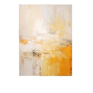 Hand Painted Oil Canvas Abstract Art Warm Colors Rectangle Minimalist Wall Decor for Living Room Bedroom Entryway - Product Image 5