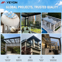Yeyon 2026 OEM Ventana Arqueada Multi-Gable para Solárium, Ventanas Abatibles Aisladas para Jardín de Invierno, Balcón, Solárium Exterior, Casa de Cristal