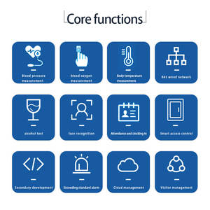 <span class=keywords><strong>D</strong></span>étection de la pression artérielle, de l'oxygène sanguin et de l'alcool, reconnaissance faciale avant le poste, test de température corporelle et <span class=keywords><strong>d</strong></span>'<span class=keywords><strong>alcoolémie</strong></span>, surveillance de la santé - Product Image 6