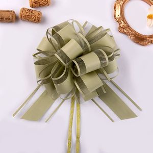 Pita Bunga Organza Plastik Besar 15cm Elegan Ramah Lingkungan, Pita Tarik Warna Polos, Bola Hadiah Natal, Pita Hadiah Bunga Plastik - Product Image 2