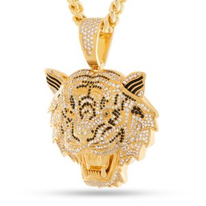 Pendentif en argent sterling 925 plaqué or rhodié avec diamant, bijoux de luxe hip-hop unisexe pour un usage quotidien, cadeau - Product Image 3