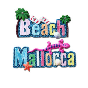 Imán de nevera con letras, logotipo personalizado de país, de resina, para recuerdo - Product Image 1