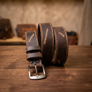 Custom OEM ODM 100% Cow Hide Square Steel Buckle Eco-Friendly Vintage Men's <b>Belt</b> Customization Hot Selling 38CM Width Solid BS - Product Image 1