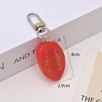 Kunstmatige fruitvormige sleutelhanger watermeloen aardbei citroenschijfje charme voedselhanger tasdecoratie feestfavoriet vakantie cadeau