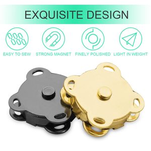 Botón Magnético de Metal con Diseño de Flor de Ciruelo Cosido a Mano, para Maletas y Abrigos - Product Image 2