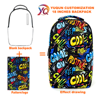 Sac à dos de voyage multifonctionnel pour ordinateur portable, sac à dos de jeu graffiti, sac à dos étudiant avec dos en maille respirante, compatible avec votre PC 16 pouces