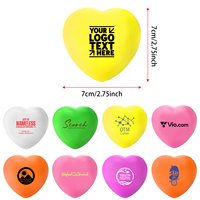 Pelota Antiestrés de Espuma de PU en Forma de Corazón Personalizada Ranguo, Impresión de Logotipo Personalizado en Serigrafía, Múltiples Colores, Regalos Promocionales Corporativos