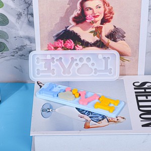 C-0549 DIY सिलिकॉन हड्डी टैग के लिए मोल्ड कुत्ते हड्डी पत्र मोल्ड राल शिल्प - Product Image 5