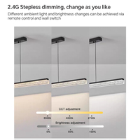 Lampu Gantung LED CCT yang Dapat Diredupkan dan Disesuaikan dengan Remote Control dan Sakelar Dinding untuk Ruang Makan, Kantor, Restoran, Bar