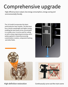 YHS Air Cooling Wood Paper DIY Laser Carver 5.5w Diode Laser Printer <strong>Portable</strong> <strong>Engraving</strong> <strong>Machine</strong> CE Certified for Metal Glass - Product Image 5