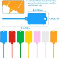 Etiquetas de Cable Reutilizables Multicolores con Bridas de Plástico Impermeables para Cables Eléctricos, Plantas de Jardín y Equipaje