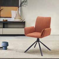 Chaise d'ordinateur en tissu de style nordique moderne avec coussin confortable et moelleux pivotant pour la maison, le bureau, le salon et l'hôtel