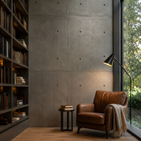 Revêtement intérieur en béton nu prêt à l'emploi, ignifuge, sans joint, décoratif, béton apparent pour une rénovation rapide des bureaux