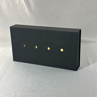 Emballage de logo noir boîte de papier de jouets sexuels couvercle magnétique pliant personnalisé carton de jouets sexuels rigides hommes femmes boîte d'insertion en Eva