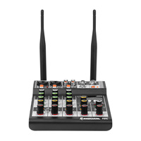 Console de mixage DJ USB 4 canaux, meilleur prix, mini mixeur audio familial KTV avec effets USB/BT 48v, enregistrement