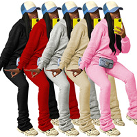 RUIQUWIN 2026 Nouvel Ensemble de Sport Décontracté 2 Pièces Femme Printemps, Couleur Unie, Hoodie et Pantalon de Survêtement Doux Essentiels