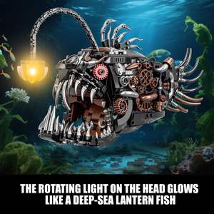 1038 piezas linterna mecánica pescado bloque de construcción conjunto de bloques de construcción decoración regalo - Product Image 3