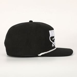 Gorra de Béisbol Deportiva de 5 Paneles, Negra, de Algodón, con Bordado Personalizado al por Mayor, para Hombre y Mujer, Gorra de Golf con Cuerda - Product Image 4