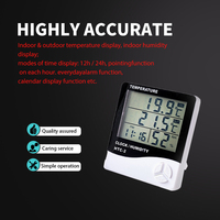 Termometer dalam ruangan portabel Mini, pengukur suhu Sensor kelembapan ruangan LCD Digital