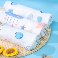 Chapeau et bavette en mousseline pour bébé, ensemble pour unisexe, garçons et filles, doux avec motif de dessin animé