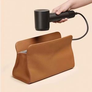 Organizador de Herramientas para el Cabello de Cuero Personalizado con Apertura Magnética, Impermeable, Grabado con Láser, Bolsa de Almacenamiento con Nombre para Baño - Product Image 2