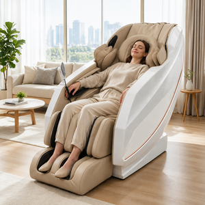 Fauteuil de massage de luxe pliable 3D à gravité zéro avec rail SL, commande vocale IA, chauffage et 24 programmes - Product Image 1