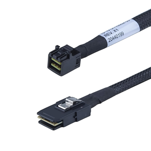 Cavo interno Mini SAS ad angolo retto SFF-8643 a SFF-8087 da Type-<span class=keywords><strong>C</strong></span> a Type-<span class=keywords><strong>C</strong></span> ad alta definizione, 100 Ohm 6Gb/s - Product Image 2