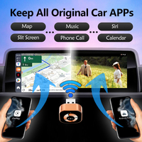 Adaptateur USB intelligent 4-en-1 pour voiture, compatible iPhone et Android, Plug & Play, CarPlay sans fil, électronique grand public
