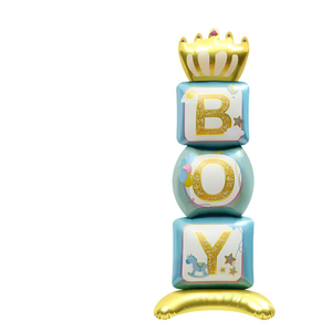 Nuevo Diseño de Globo de Aluminio 4D con Forma de Corona, Decoración para Fiestas de Cumpleaños de Niños y Niñas, Revelación de Género - Product Image 4