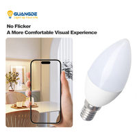 450 Lumen Ra80 Dimmbare Wohnbereich-Innenbeleuchtung PVC LED-Kerzenlampe E14 C37 25000 Stunden Lebensdauer 2 Jahre Garantie