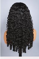 Perruque Lace Front en Cheveux Humains Bouclés Indiens, Qualité Supérieure, Sans Colle, Longue, Naturelle, Dentelle HD Transparente 9A pour Perruque Lace