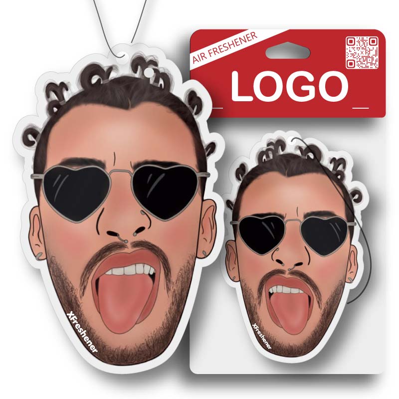 Автомобильный освежитель воздуха с индивидуальным черным логотипом, дизайн в форме кролика, освежитель запаха Little, дизайн ледяных деревьев, автомобильный освежитель, 2 Bad