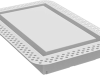 Diffuseur d'air de plafond encastré en alliage d'aluminium carré moderne, réglable, pour salle de bain - Design industriel minimaliste