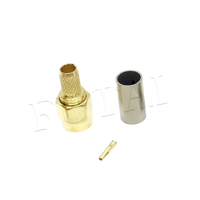 Premium RP-SMA Male Connector for RG58 Coax Cable, 50 Ohm Low Loss RF Connector, Precision Machined for Professional RF Systems