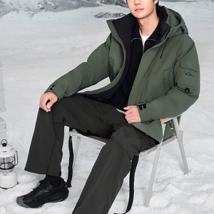 Nuovo Design invernale caldo arrampicata antivento con cappuccio resistente all'usura Hardshell escursionismo all'aperto piumino impermeabile per gli uomini - Product Image 2