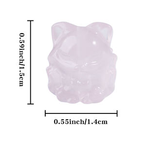 Venta al por mayor de piedras preciosas a granel cristal cuarzo rosa zorro diseñador encantos pulsera encantos tallado para pulsera fabricación de joyas DIY - Product Image 2