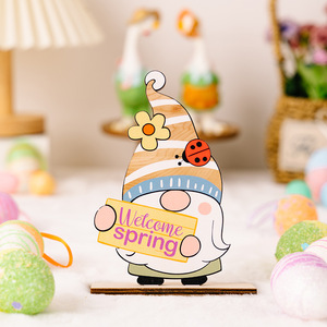 Conejo colgante sin cara para Fiesta de Primavera, conejo de madera encantador, adornos para fiesta de bienvenida, huevos de colores, feliz <span class=keywords><strong>día</strong></span> de Pascua - Product Image 6
