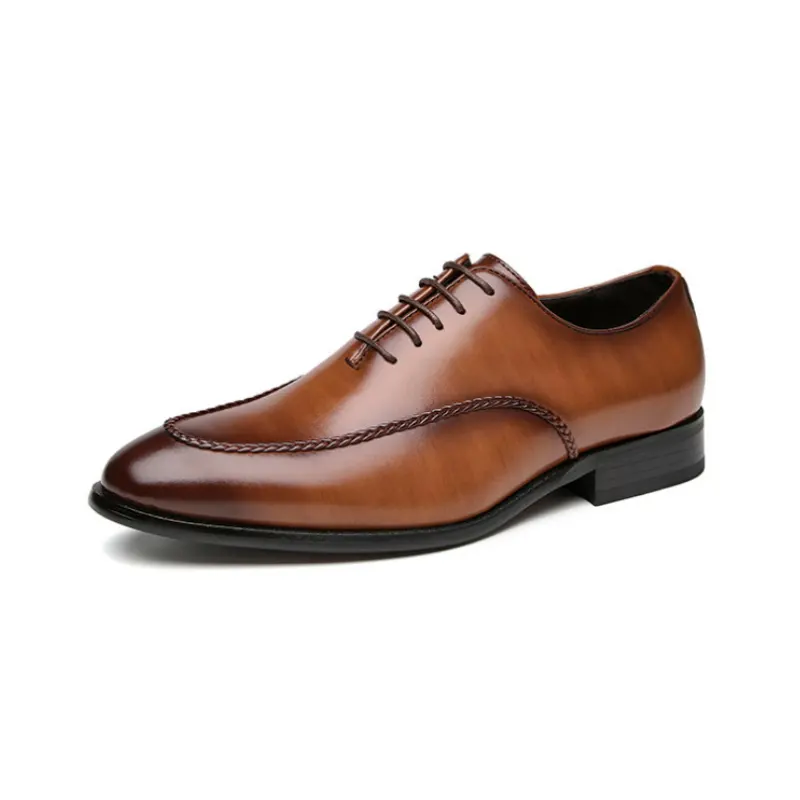 Man Fashion Classic Soft Leather Shoes Rubber Sole Man Business Office Male Dress Casual Wedding Party Shoes