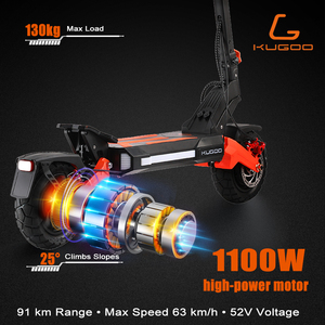 Xe Scooter điện gấp gọn công suất cao 1100W dành cho người lớn, tầm hoạt động 91KM, tốc độ 63KM/H, pin 52V 23.4Ah, KUGOO F3 <span class=keywords><strong>Pro</strong></span> Max - Product Image 3