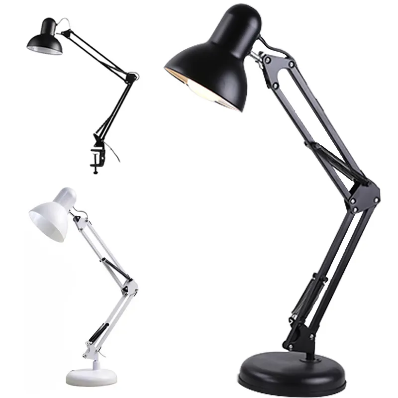 Cheapest Classic Metal table lamps with E27 bulb for Study working lighting by factory high quality study table lamp