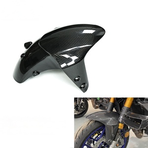 Guardabarros Delantero de Fibra de Carbono Seca 3K ZHONGHONG para Yamaha MT09 2024-2026, Superficie Brillante/Mate, Preperforado, Reemplazo Directo del Guardabarros OEM - Product Image 1