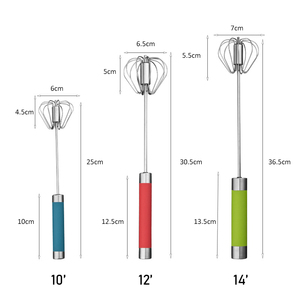 Chất lượng cao kem nướng <span class=keywords><strong>Whisk</strong></span> Xoay Dây Beater trứng bán tự động trứng Beater nhà bếp Hướng dẫn sử dụng Mixer thép không gỉ - Product Image 3