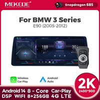 MEKEDE 2K Android 14 snapdragon 685 8 + 256G Car-play Auto 4G Multimédia pour BMW Série 3 E90 2005-2012 VOITURE ORIGINALE AVEC ÉCRAN