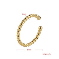 Perhiasan Wanita Mewah Trendi Lapis Emas 18K Bahan Stainless Steel Cincin Jari Hati yang Dapat Disesuaikan Set Cincin Hadiah Khusus
